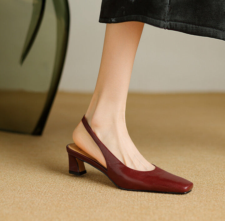 Ersa genuine leather slingbacks for women