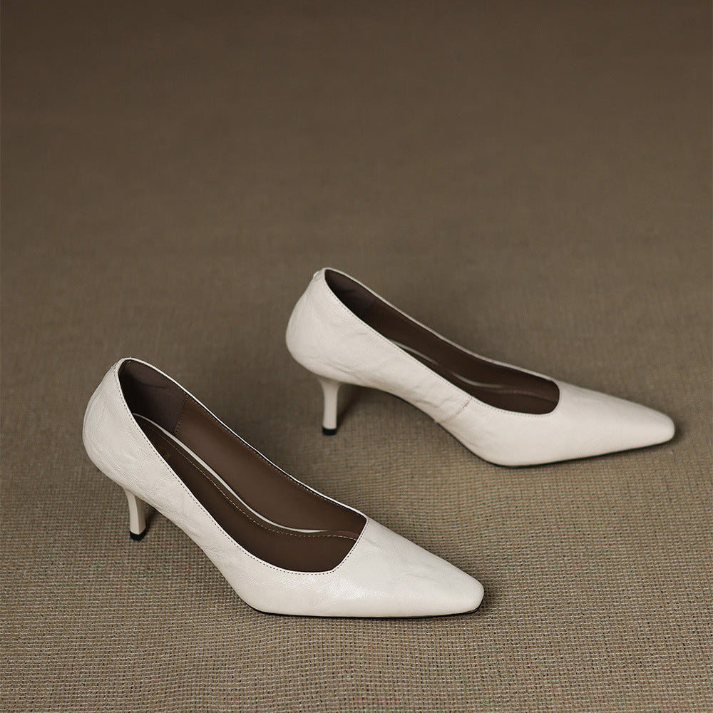 Zala genuine leather heels for women