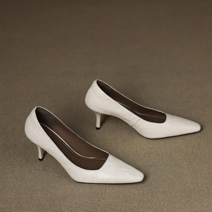 Zala genuine leather heels for women