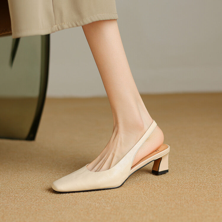Ersa genuine leather slingbacks for women