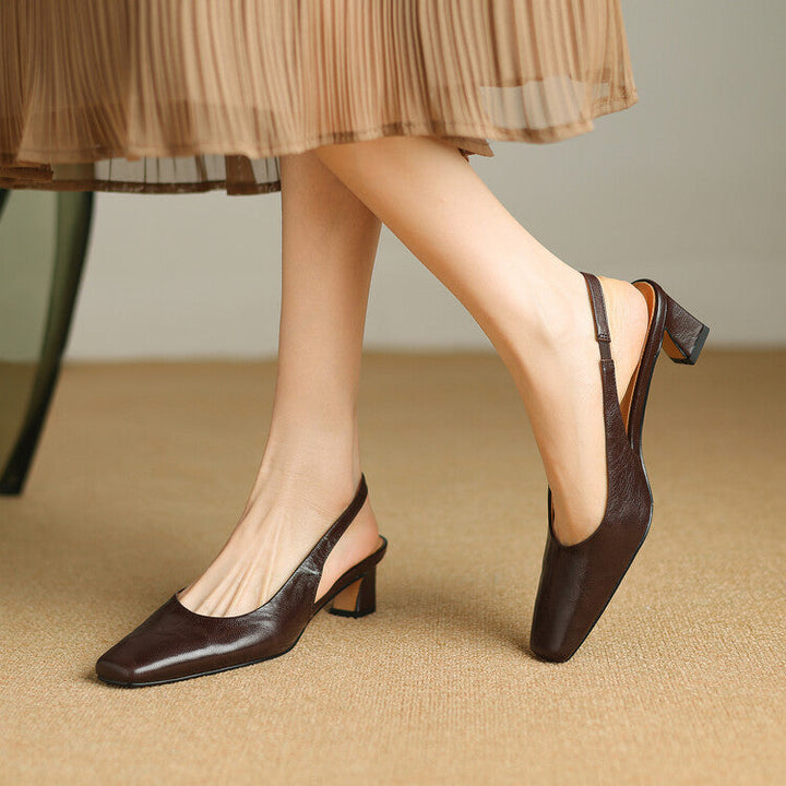 Ersa genuine leather slingbacks for women