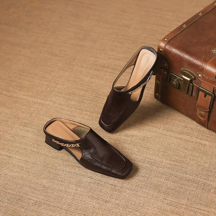 Vyla genuine leather mules for women