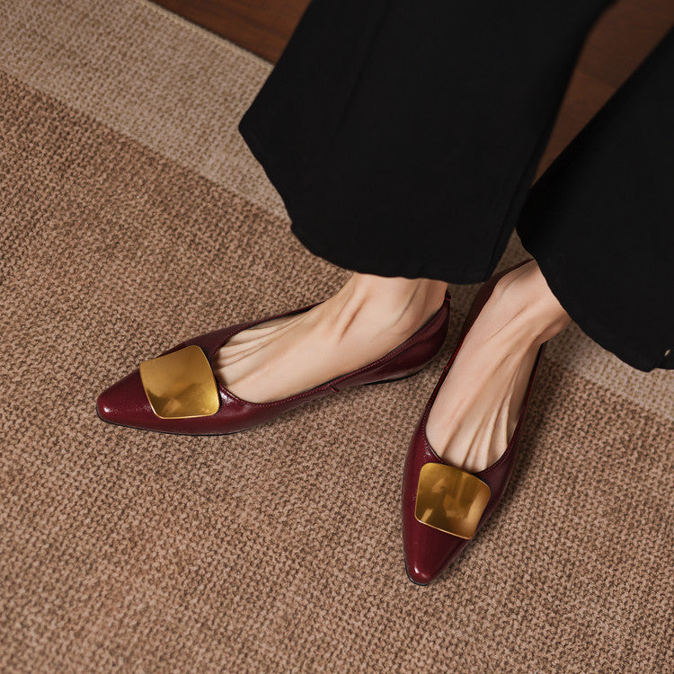 Lorea genuine leather flats for women