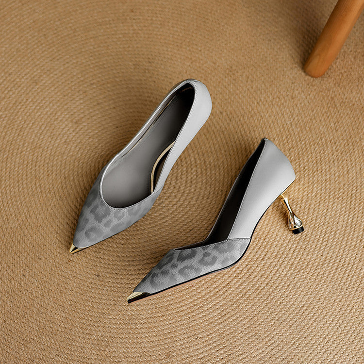 Clair genuine leather heels for women