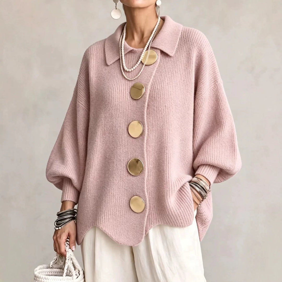 Isadora oversized collared cardigan for women