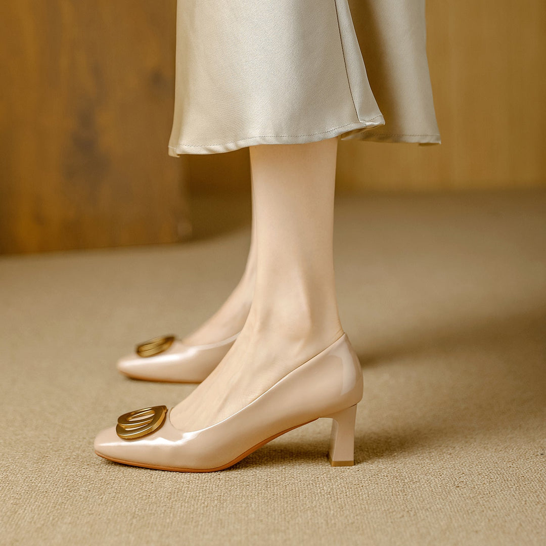 Tyra leather heels for women