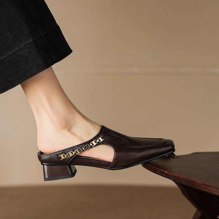 Vyla genuine leather mules for women