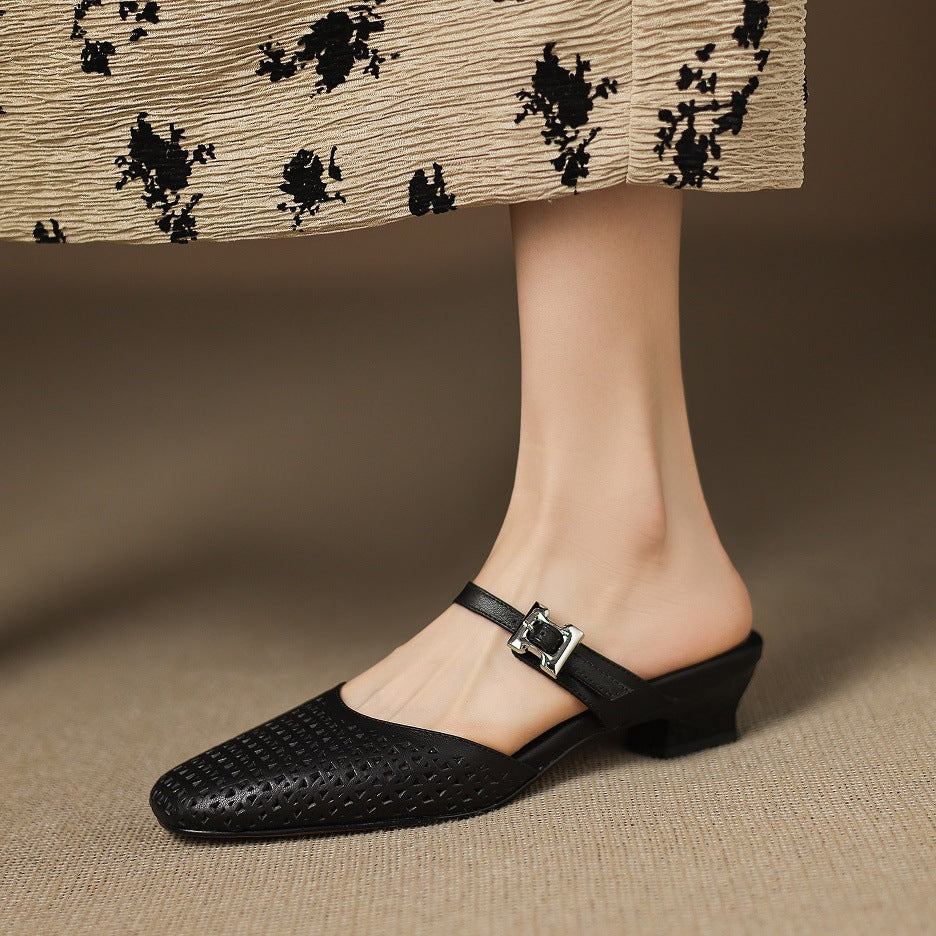 Nilda genuine leather mules for women