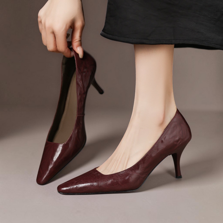 Zala genuine leather heels for women