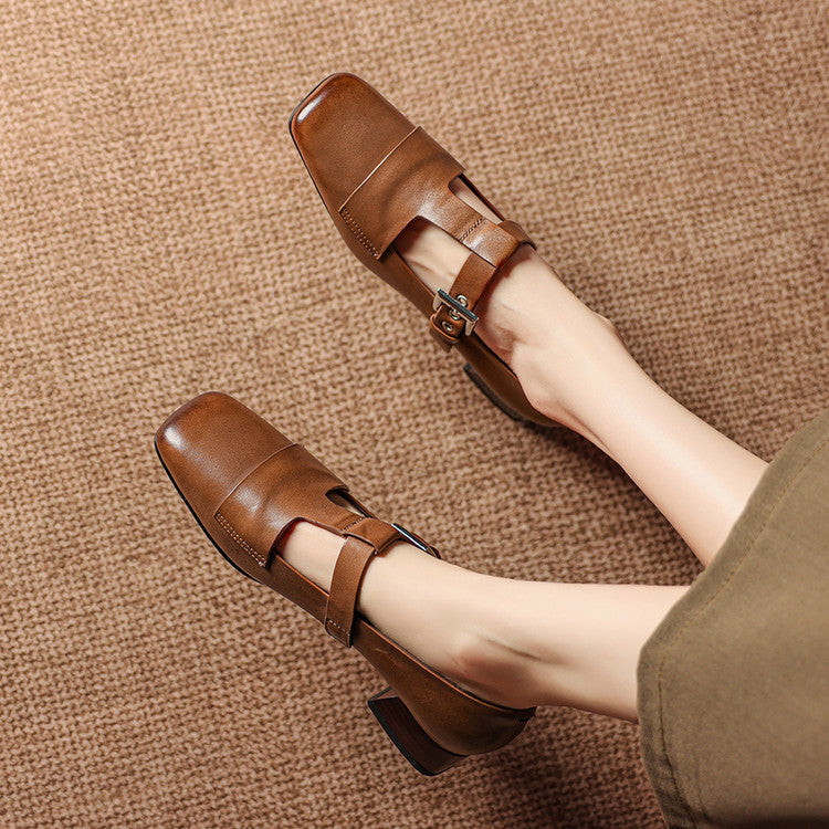 Veyra genuine leather heels for women