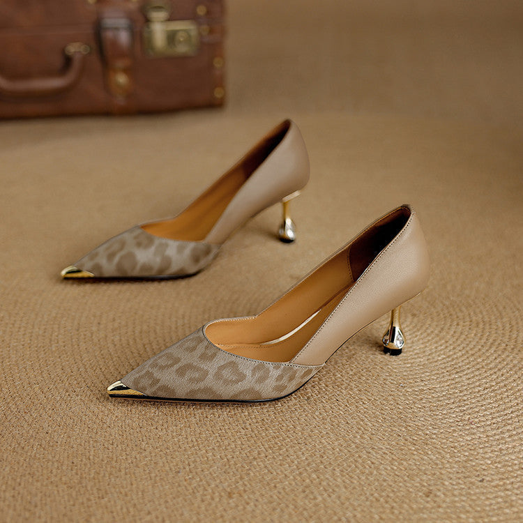Clair genuine leather heels for women
