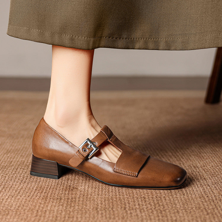 Veyra genuine leather heels for women