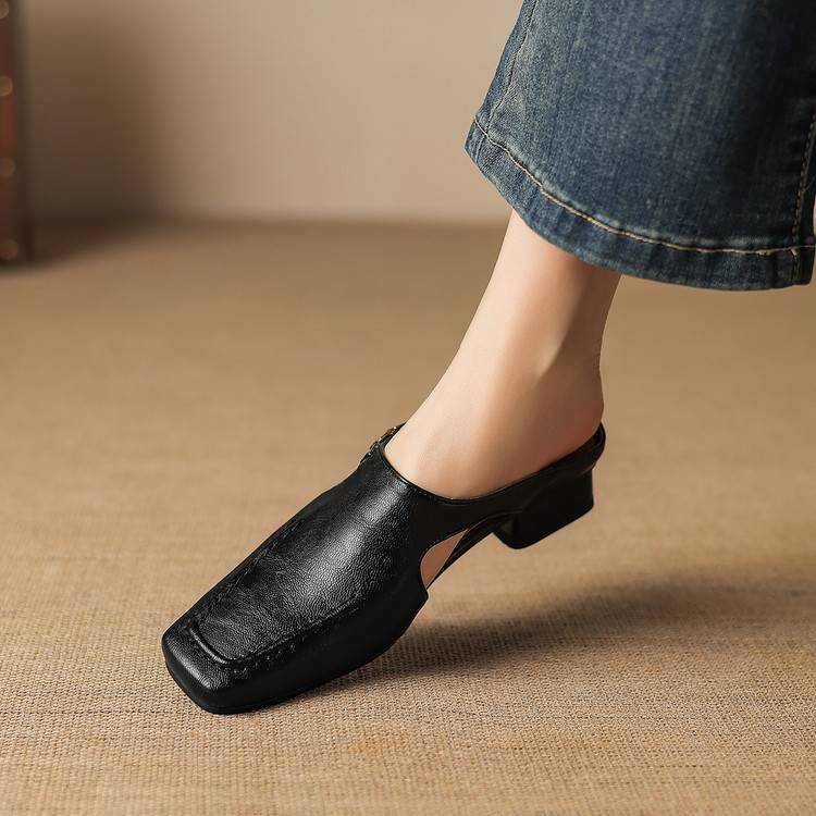 Vyla genuine leather mules for women