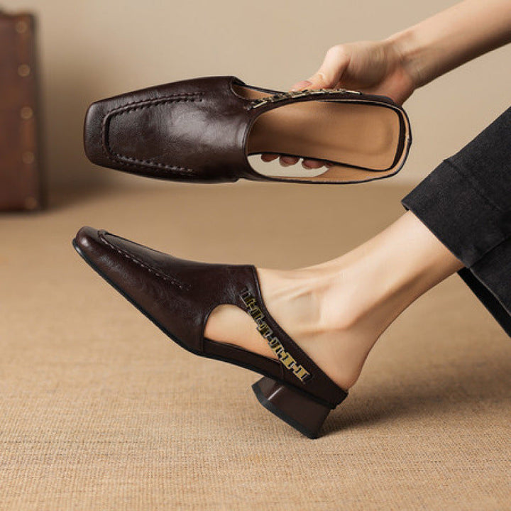 Vyla genuine leather mules for women