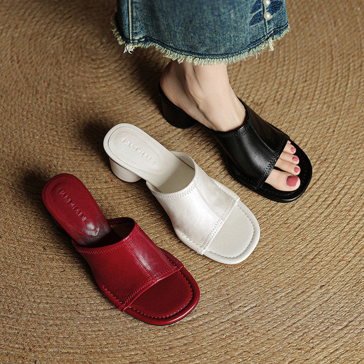 Amira genuine leather mules for women