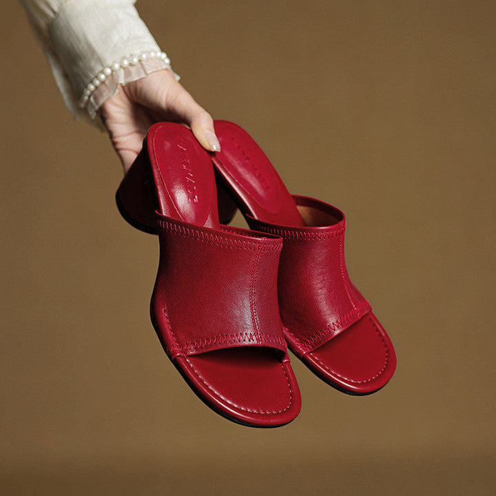 Amira genuine leather mules for women