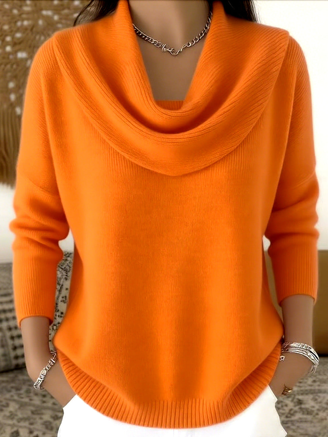Julia cowl neck sweater for women
