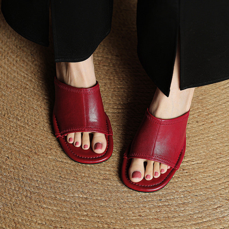 Amira genuine leather mules for women