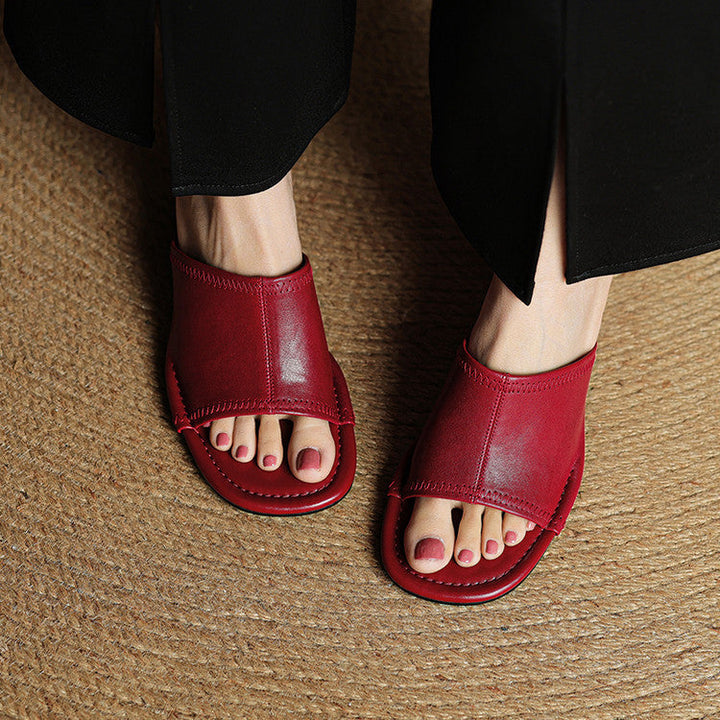 Amira genuine leather mules for women