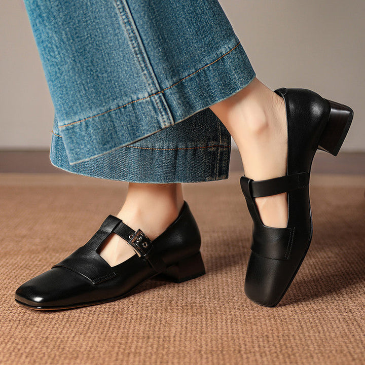 Veyra genuine leather heels for women