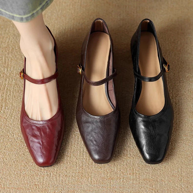 Bella genuine leather heels for women