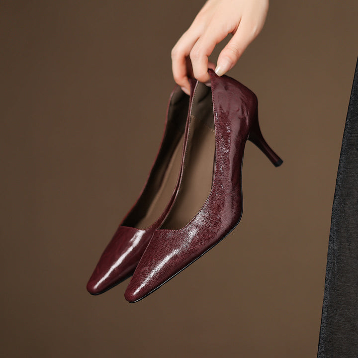 Zala genuine leather heels for women