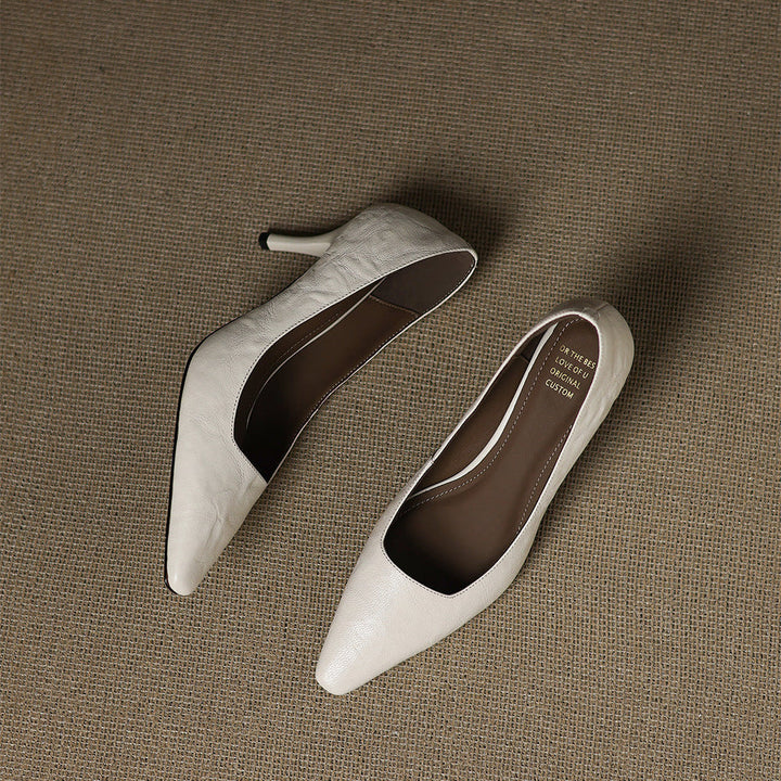 Zala genuine leather heels for women