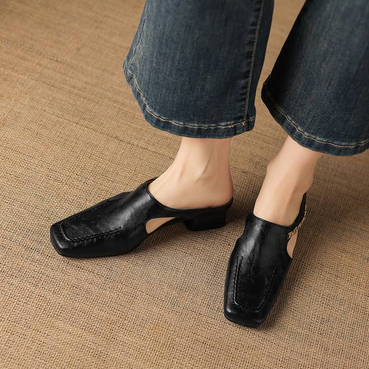 Vyla genuine leather mules for women