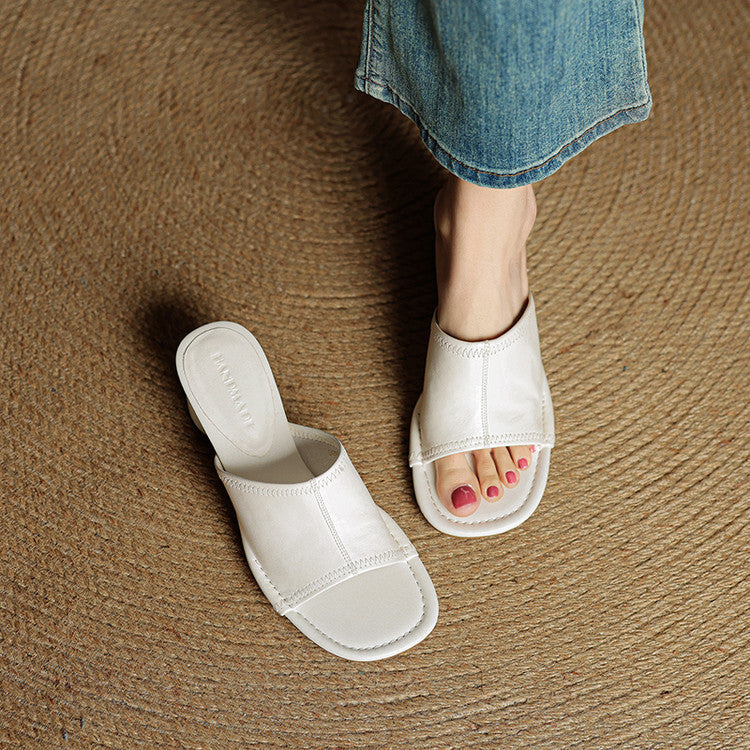 Amira genuine leather mules for women