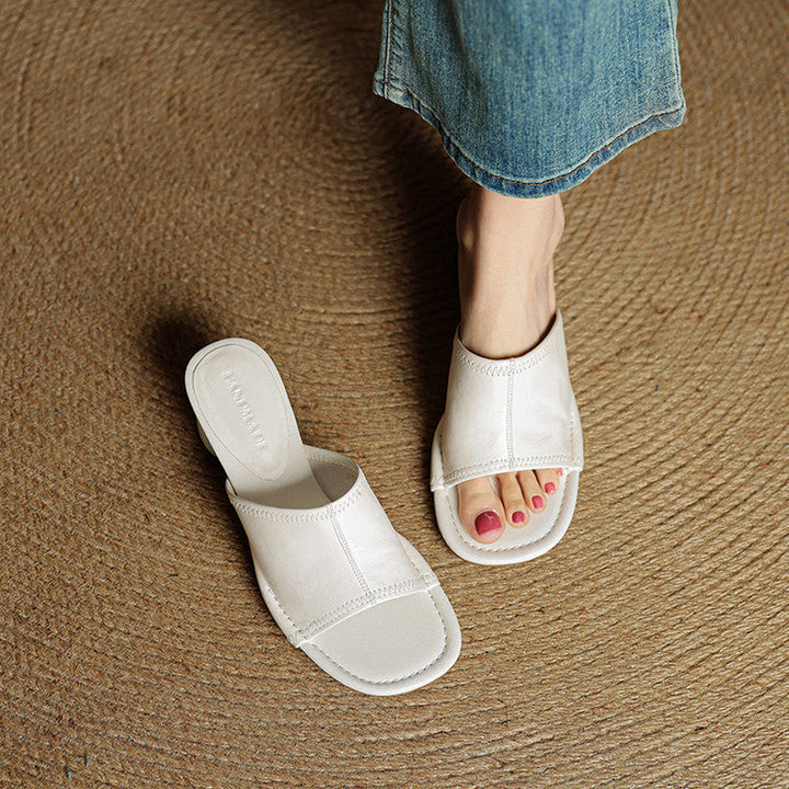 Amira genuine leather mules for women
