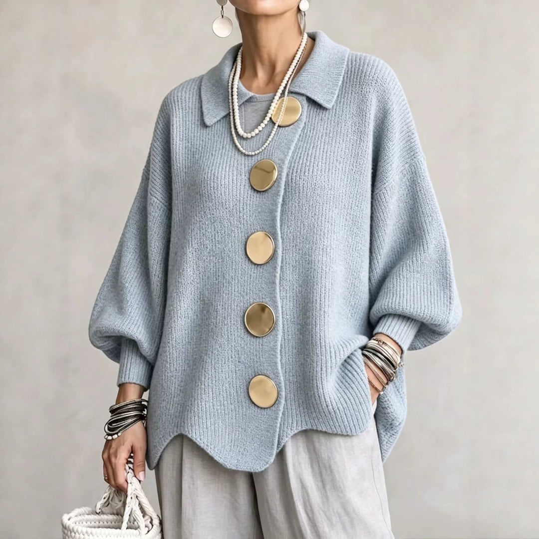 Isadora oversized collared cardigan for women