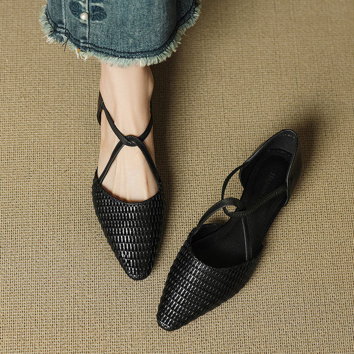 Dona genuine leather heels for women