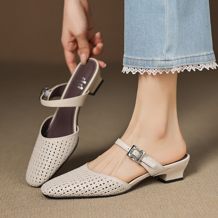 Nilda genuine leather mules for women