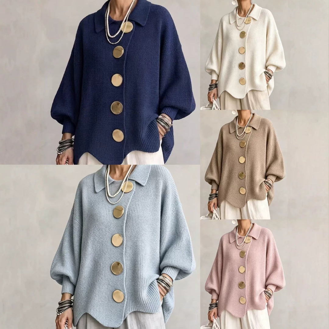 Isadora oversized collared cardigan for women
