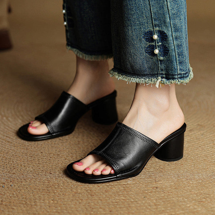 Amira genuine leather mules for women