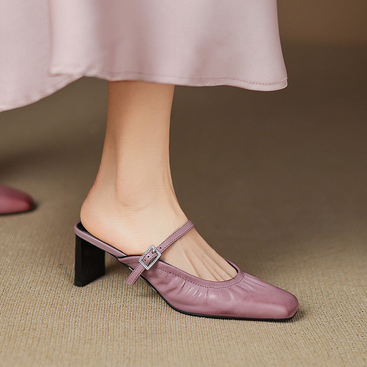 Vanya mary jane mules for women