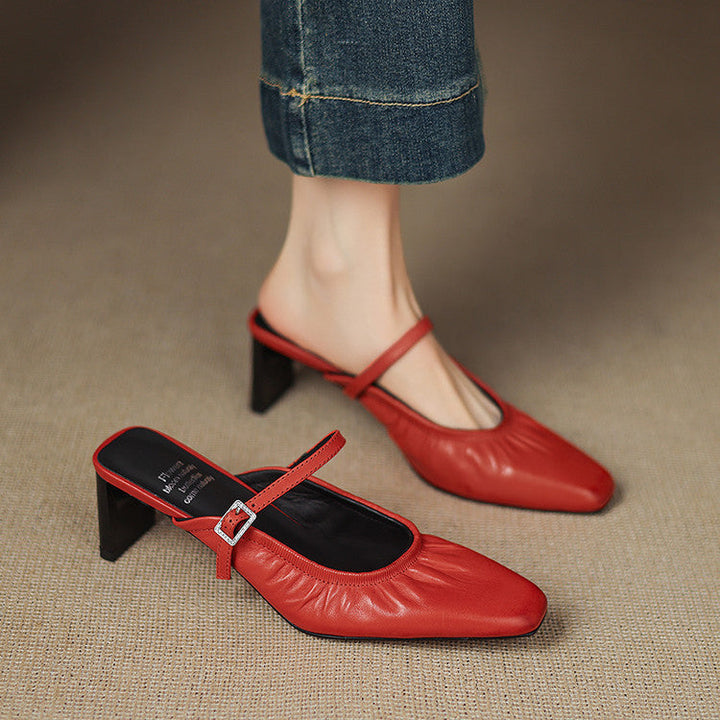 Vanya mary jane mules for women