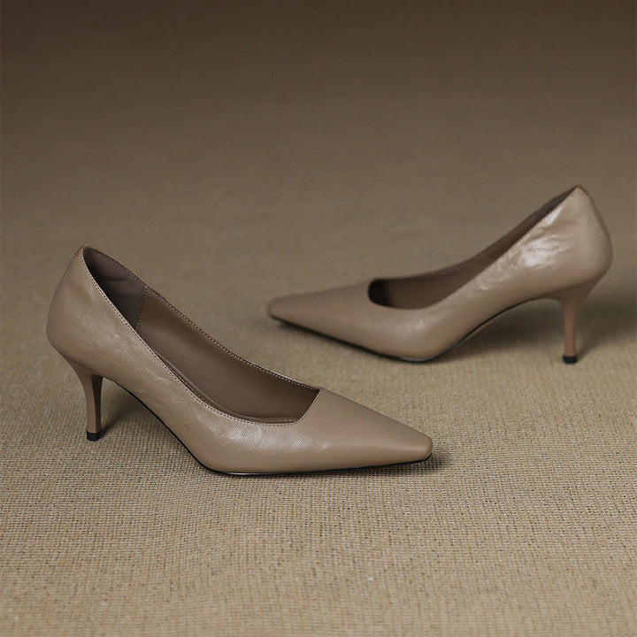 Zala genuine leather heels for women