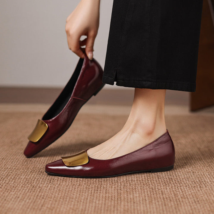 Lorea genuine leather flats for women