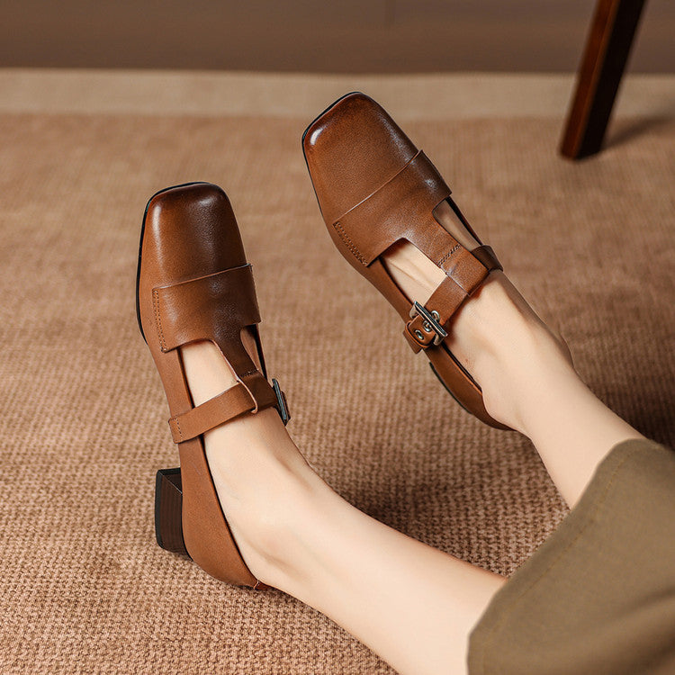 Veyra genuine leather heels for women