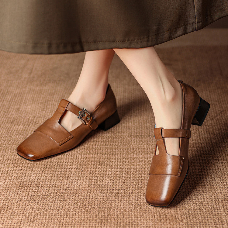Veyra genuine leather heels for women