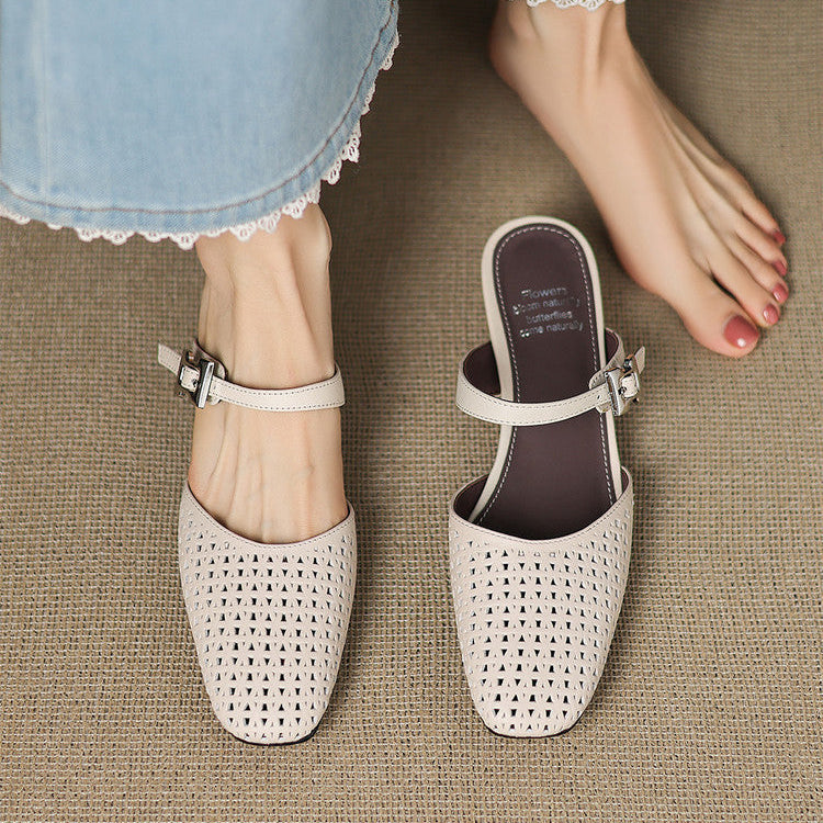 Nilda genuine leather mules for women