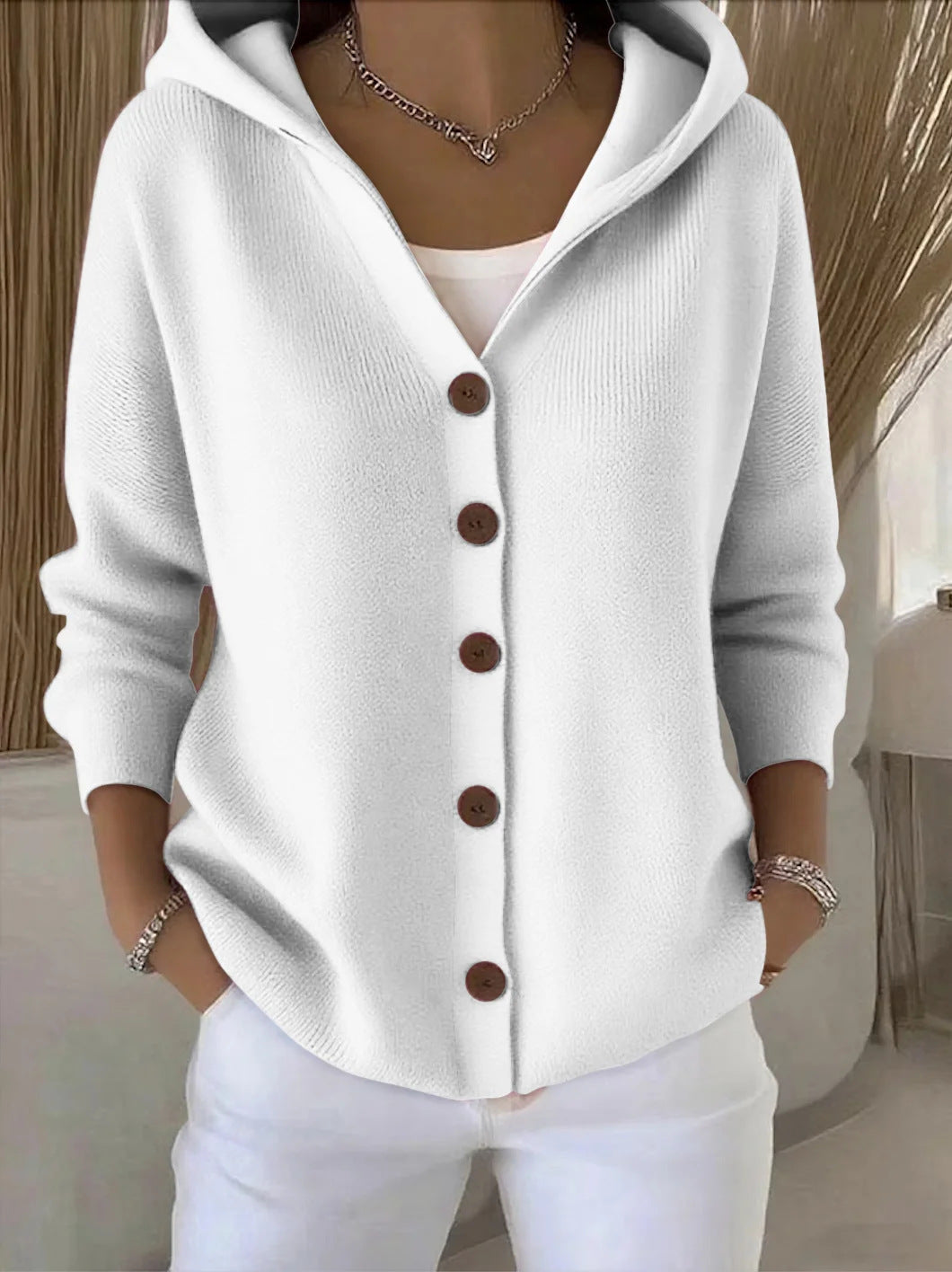 Rocio hooded knit cardigan for women