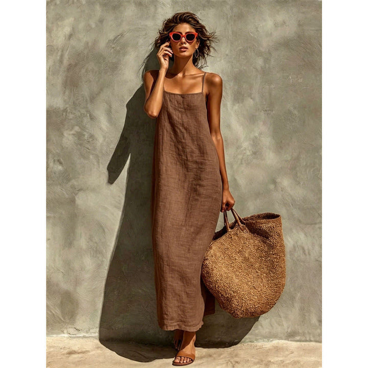Amara | Spaghetti Strap Cotton Maxi Dress