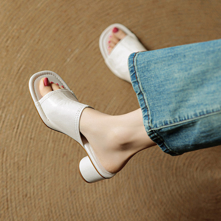 Amira genuine leather mules for women