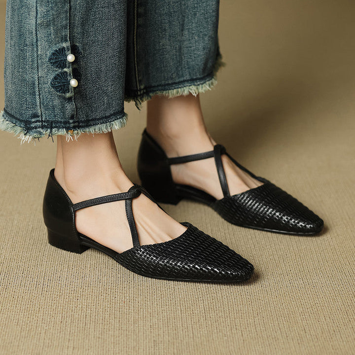 Dona genuine leather heels for women