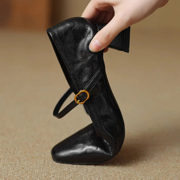 Bella genuine leather heels for women