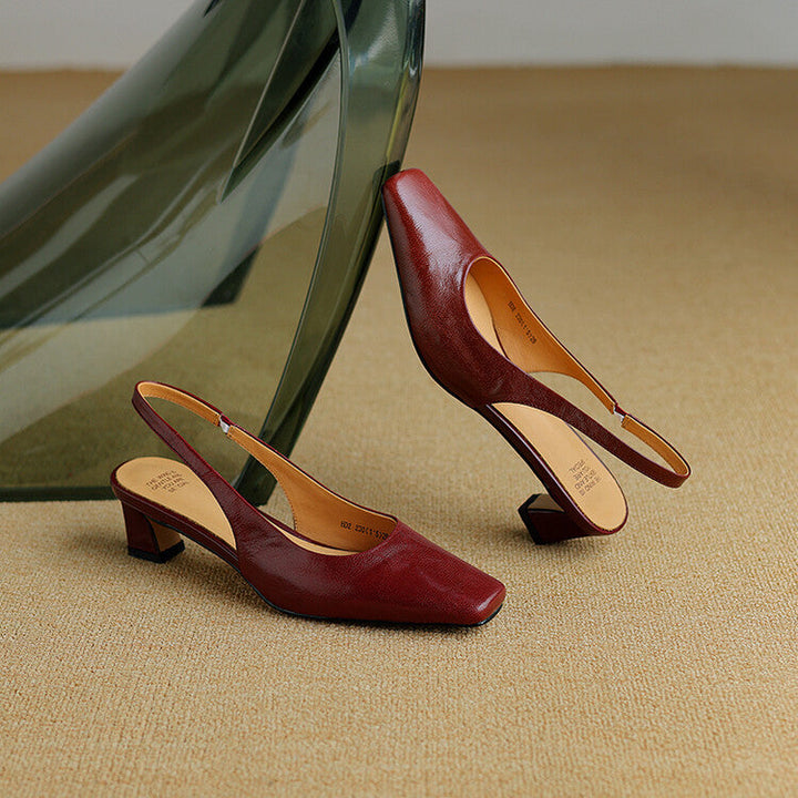 Ersa genuine leather slingbacks for women