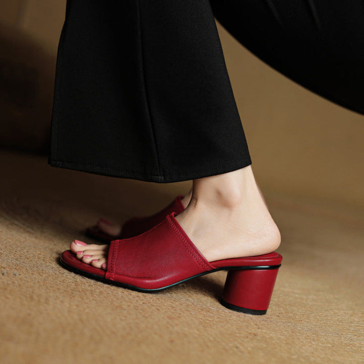Amira genuine leather mules for women