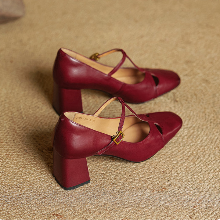 Alysa genuine leather heels for women